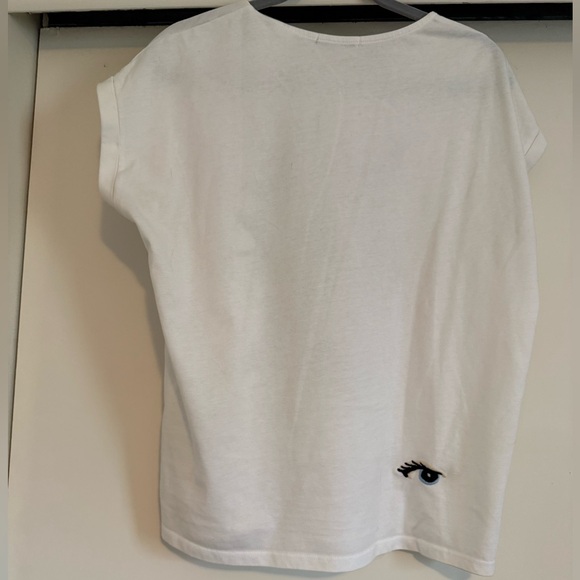 Desigual White Floral and Bee Graphic Tee - Picture 2 of 5